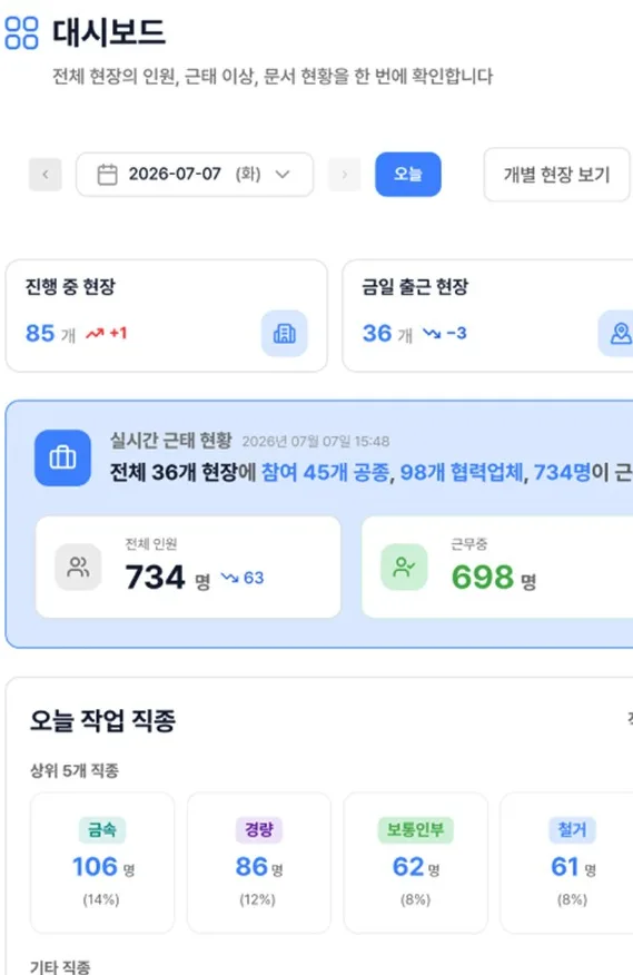 일용이 파트너 웹 대시보드